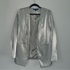 NWT Apt. 9 Green Satin Open Blazer